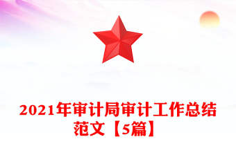 2021年審計(jì)局審計(jì)工作總結(jié)范文【5篇】