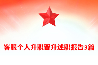 客服個(gè)人升職晉升述職報(bào)告3篇