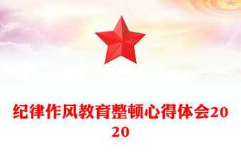 紀律作風教育整頓心得體會2020