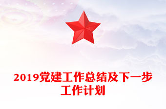 2019黨建工作總結及下一步工作計劃