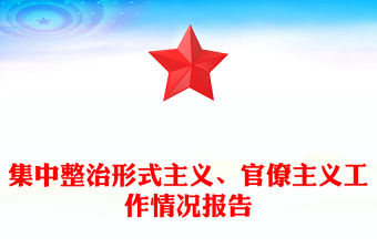 集中整治形式主義、官僚主義工作情況報告