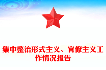 集中整治形式主義、官僚主義工作情況報告