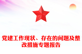 黨建工作現(xiàn)狀、存在的問題及整改措施專題報(bào)告