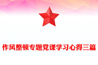 作風整頓專題黨課學習心得三篇