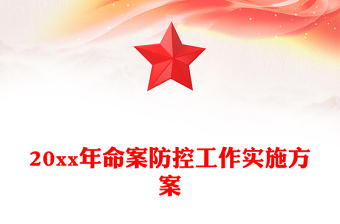 20xx年命案防控工作實(shí)施方案