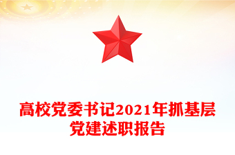 高校黨委書記2021年抓基層黨建述職報(bào)告