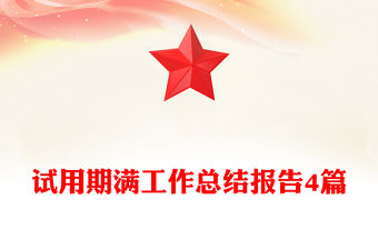 試用期滿工作總結報告4篇