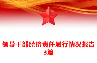 領導干部經濟責任履行情況報告3篇