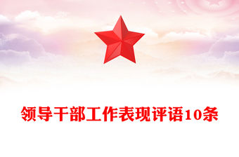 領(lǐng)導(dǎo)干部工作表現(xiàn)評(píng)語(yǔ)10條