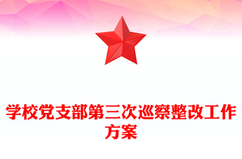 學(xué)校黨支部第三次巡察整改工作方案