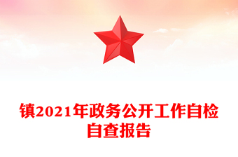 鎮(zhèn)2021年政務(wù)公開工作自檢自查報(bào)告