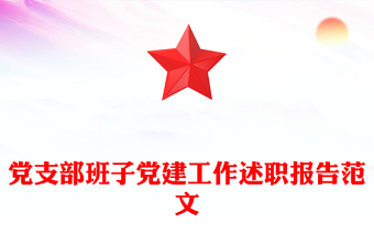 黨支部班子黨建工作述職報(bào)告范文