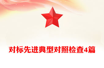 對標先進典型對照檢查4篇