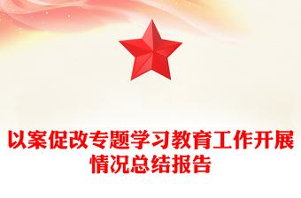 以案促改專題學習教育工作開展情況總結報告