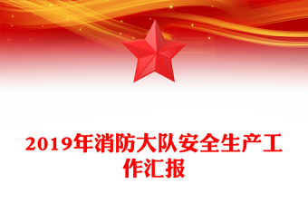 2019年消防大隊(duì)安全生產(chǎn)工作匯報(bào)