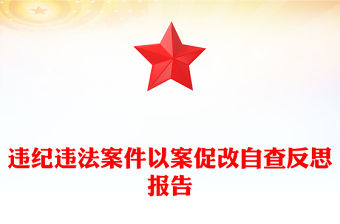 違紀(jì)違法案件以案促改自查反思報告