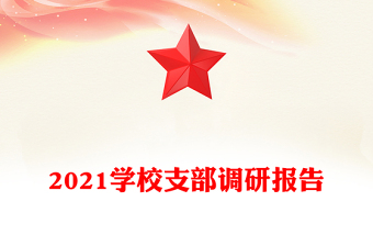 2021學(xué)校支部調(diào)研報(bào)告