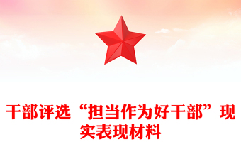 干部評(píng)選“擔(dān)當(dāng)作為好干部”現(xiàn)實(shí)表現(xiàn)材料