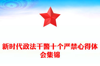 新時代政法干警十個嚴禁心得體會集錦