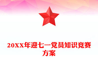 20XX年迎七一黨員知識競賽方案