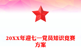 20XX年迎七一黨員知識競賽方案