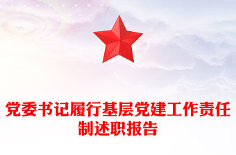 黨委書記履行基層黨建工作責(zé)任制述職報告