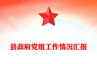 縣政府黨組工作情況匯報(bào)