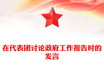 在代表團討論政府工作報告時的發(fā)言