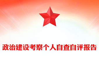 政治建設考察個人自查自評報告