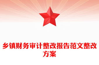 鄉(xiāng)鎮(zhèn)財務審計整改報告范文整改方案