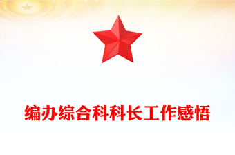 編辦綜合科科長(zhǎng)工作感悟