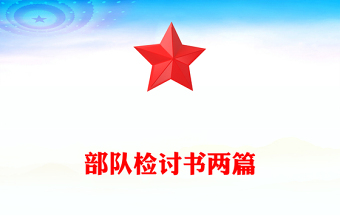 部隊檢討書兩篇