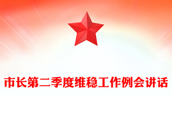 市長(zhǎng)第二季度維穩(wěn)工作例會(huì)講話