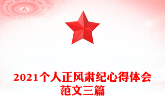 2021個(gè)人正風(fēng)肅紀(jì)心得體會(huì)范文三篇