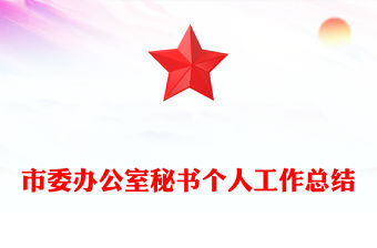 市委辦公室秘書個人工作總結