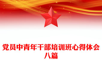 黨員中青年干部培訓班心得體會八篇
