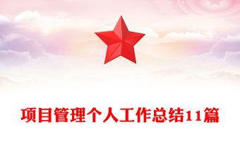 項(xiàng)目管理個(gè)人工作總結(jié)11篇