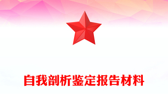 自我剖析鑒定報(bào)告材料
