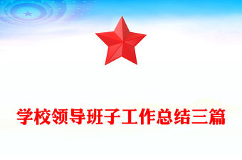 學校領導班子工作總結三篇