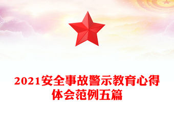 2021安全事故警示教育心得體會范例五篇