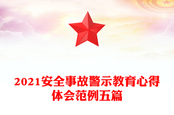 2021安全事故警示教育心得體會范例五篇