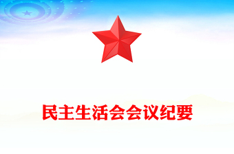 民主生活會會議紀要