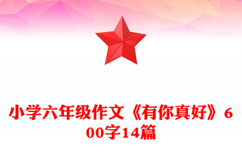 小學(xué)六年級作文《有你真好》600字14篇