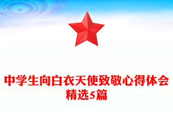 中學生向白衣天使致敬心得體會精選5篇