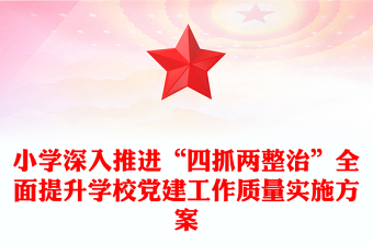 小學(xué)深入推進(jìn)“四抓兩整治”全面提升學(xué)校黨建工作質(zhì)量實(shí)施方案