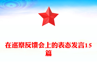 在巡察反饋會上的表態(tài)發(fā)言15篇