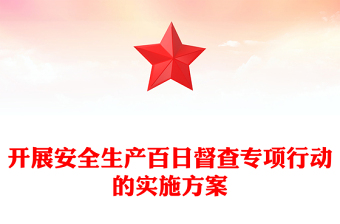 開展安全生產(chǎn)百日督查專項(xiàng)行動(dòng)的實(shí)施方案
