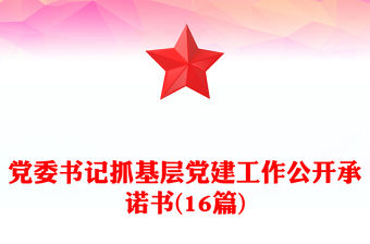 黨委書記抓基層黨建工作公開(kāi)承諾書(16篇)