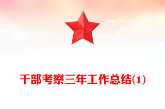 干部考察三年工作總結(1)