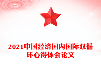 2021中國經(jīng)濟國內(nèi)國際雙循環(huán)心得體會論文